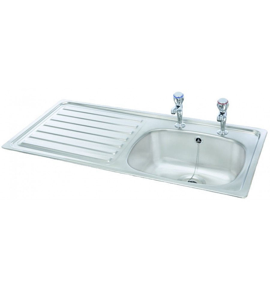 Carron Phoenix 1SDT 2 Tap-Hole Stainless Steel Inset Kitchen Sink
