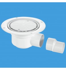 McAlpine Trapped Shower Gully 50mm Seal White Plastic Cover Plate