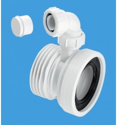 McAlpine Straight WC Connector With 1 1/4” Universal Boss