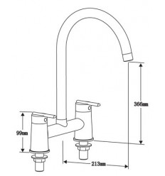 Pegler Pulsar Kitchen Sink Mixer