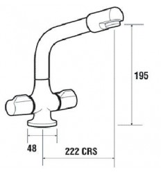 Pegler CD Kitchen Sink Mixer Monobloc