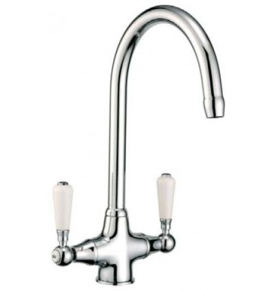 Pegler Rune Kitchen Sink Mixer Monobloc Ceramic Handles