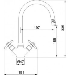 Franke Rotaflow Bi-Flow Swivel Spout Chrome Tap