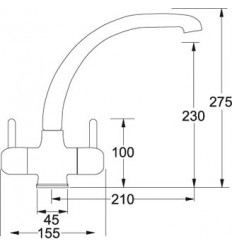 Franke Zurich Swivel Spout Chrome Tap