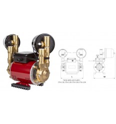 Grundfos Brass 4.0 Bar Twin Negative Head Shower Pump