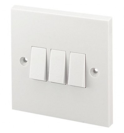 Electrical 3 Gang 2 Way Plate Switch