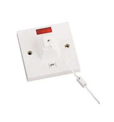 45A Square Pull Cord Switch With Neon