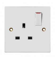 Electrical 1 Gang 13A Switched Socket