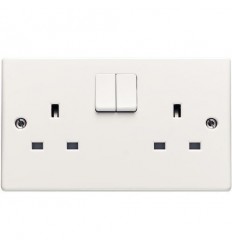 Electrical 2 Gang 13A Switched Socket