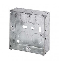 Electrical 1 Gang 25mm Deep Galvanised Steel Socket Box