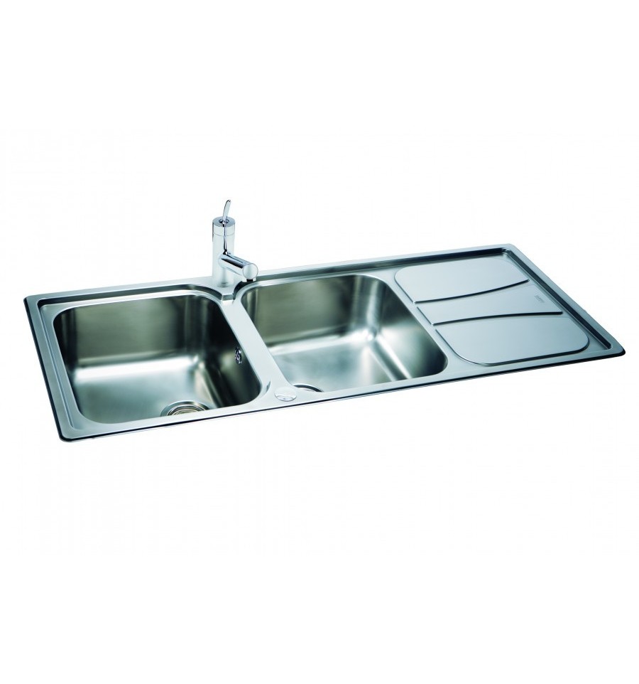 Carron Phoenix Zeta 215 Stainless Steel Inset Double Bowl Kitchen Sink Reversible