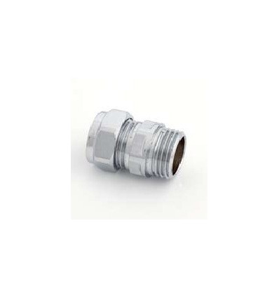 Chrome 611 Compression Male Coupling 15mm