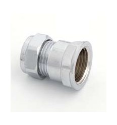 Chrome 312 Compression Female Coupling 15mm