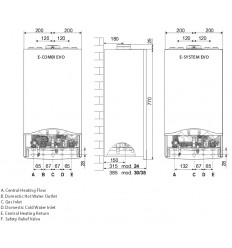 Ariston E-System Evo 30kW Condensing System Gas Boiler