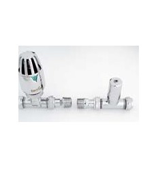 Pegler Straight TRV & Lockshield Pack, Chrome Plated 1/2"