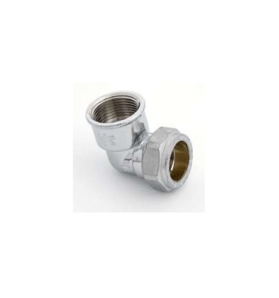 Chrome 317 Compression Female Elbow 15mm