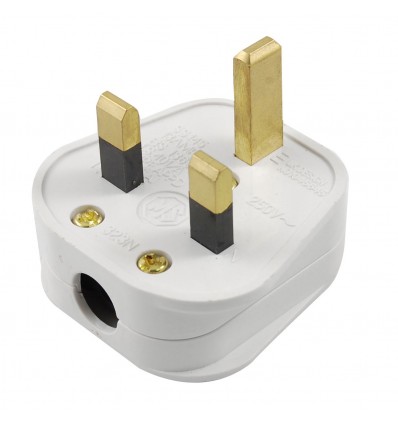 Electrical 13A Fused 3 Pin Plug Top (2 Pack)