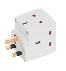 Electrical 13A 3-Way Adaptor Plug