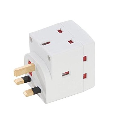 Electrical 13A 3-Way Adaptor Plug