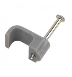 2.5mm Twin & Earth (T & E) Grey Cable Clip Nail Type (10 Pack)