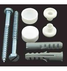 Toilet Pan Fixing Kit/Coach Bolts & Plastic Plugs