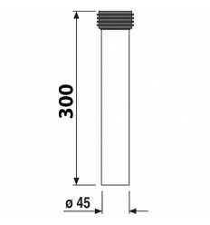 Multikwik Frame Part Flush Connector 300mm