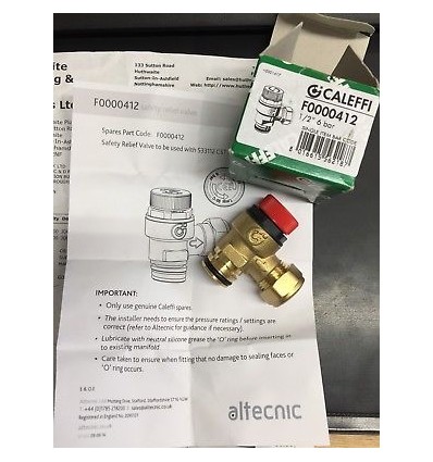 Caleffi - Pressure Relief Valve 1/2"  6 Bar f0000412