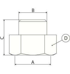 Reducer 1" Female x3/4 male