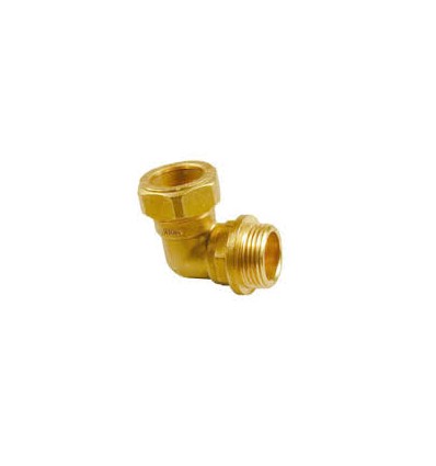 Male Compression Elbow 22mm Metric (3/4" bsp tread)