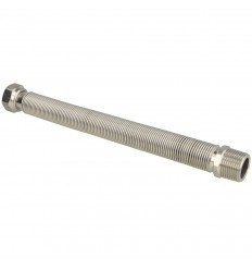 Flexible corrugated stainless steel pipe extendable 1" 260 - 520 mm 
