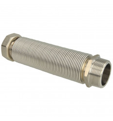 Flexible corrugated stainless steel pipe extendable 1" 75 - 130 mm 