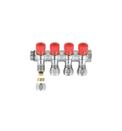 MHS Multilayer Manifold & Valves Red 2 port 3/4"X16MM