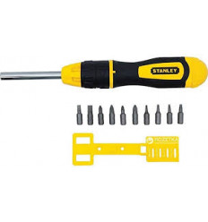 STANLEY TOOL MULTI RATCHET SCREWDRIVER 10 BIT