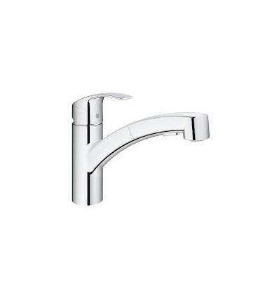 Grohe Eurosmart Low spout sink mixer with pull out spray