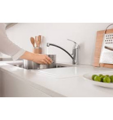 Grohe Eurosmart Low spout sink mixer with pull out spray