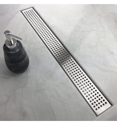 Wetroom Floor Waste Gully 600mm & Cube stainless steel Grid
