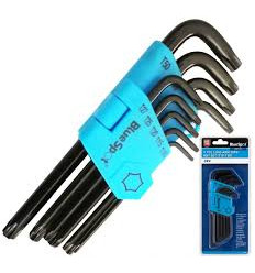 BLUESPOT 9 PC LONG ARM TORX  KEY SET T10-T50