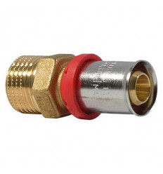 Multilayer Crimp Coupling Male straight  16mm X 1/2