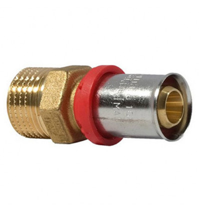 Multilayer Crimp Coupling Male straight  26mm(C) X 3/4" (m)