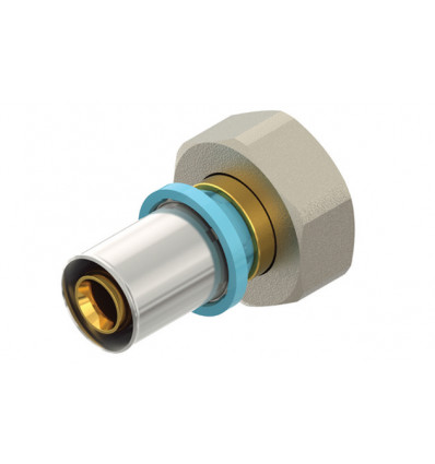 Multilayer Crimp 20mm Straight Swivel nut 20mm (c) x 3/4 (n)