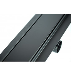 Wetroom Floor Waste Gully 600mm & Black stainless steel Top