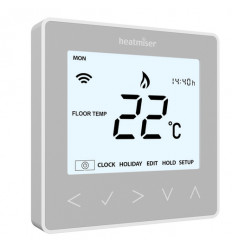 Heatmiser NeoStat Programmable Thermostat Platinum Silver