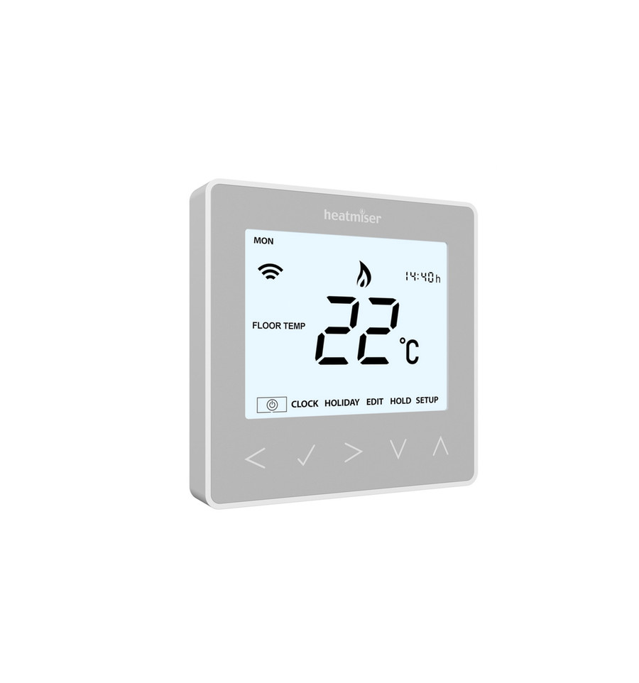 Heatmiser NeoKit 2 White Programmable Digital Thermostat for Wifi c/w Hot Water Control by Heatmiser