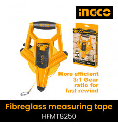 Ingco 50m Fibreglass Measuring Tape HFMT8250