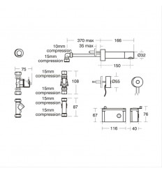 Sensorflow 21 Wall Spout 15cm - Separate Sensor