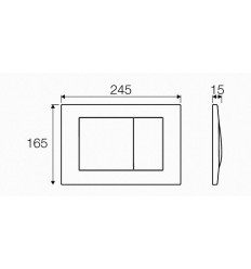 Valsir VS0871335 Standard Flush Push Plates 215x145 ABS Mechanical Flush 871335
