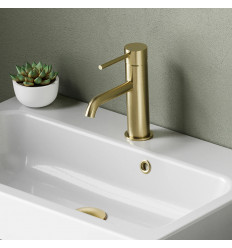 Atlas Mono Basin Mixer - Brushed Brass