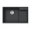 Thea Single Bowl Deep Inset Granite Sink with Drainer 5107MB – Matt Black 780 x 500mm