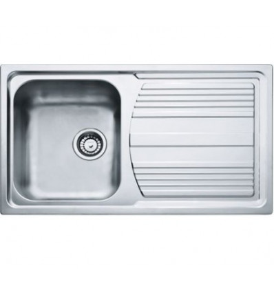 Logica 100 Single Bowl Inset Kitchen Sink 860 x 500mm – Stainless Steel, Reversible (101.0321.560)