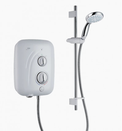 Mira Elite SE 9.8kW Pumped Electric Shower – White & Chrome, Gravity Fed (1.1941.001)